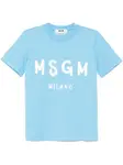 Футболка с логотипом Msgm, синий - фото