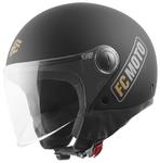 FC-Moto square-rs jet helmet, Black Matt/Gold - фото