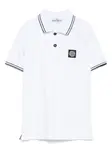 Рубашка поло с логотипом Compass Stone Island Junior, белый - фото
