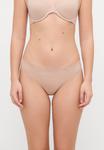 Трусы Calvin Klein Underwear THONG MICROFIBER STRETCH, Cedar/Beige - фото