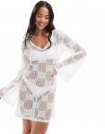 Платье New Look - Kaftan aus Spitze in Weiß mit Granny-Square-Design - фото 3