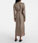 Длинное шелковое платье с цветочным принтом Fleur 'S Max Mara, экрю - фото 3