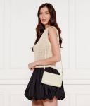 Кожаная сумочка плоская горизонтальная мини Pinko, экрю - фото 2