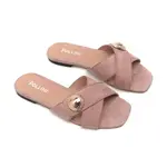 Кожаные тапочки Pollini, розовый - фото 2