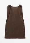 Джемпер Massimo Dutti SLEEVELESS HALTER NECK, Dark Brown - фото 7