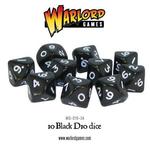 Фигурки D10 Dice Pack – Black (10) Warlord Games - фото