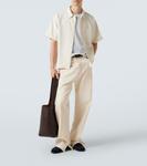 Полосатая рубашка для боулинга Frame, White Sand - фото 2