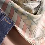 HERMES Шёлковый шарф, Pink Apricot - фото 8