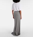 Юбка макси из хлопка Plan C, серый - фото 3