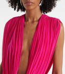 Платье с драпировкой и рябью Christopher Esber, Magenta - фото 4