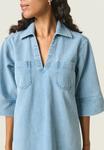 Платье Soaked in Luxury ANNABETH CASUAL, Light Blue Denim/Light-Blue Denim - фото 4