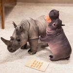 Плюшевая игрушка бегемот носорог, высота 20см/35см Pissie - фото 6