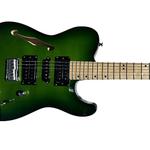 Электрогитара BootLegger Guitar Rye Memphis 2023 Deep Green - HSH - Coil Split - Red Burst - Case - Tele Style - фото 4