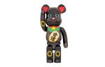 BE@RBRICK Maneki Neko Gold Luck Black Plated - фото