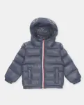 Детский пуховик с капюшоном синего цвета Martín Aranda - фото