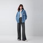ELLE Рубашка Women's Blue Lapel Moderate Denim - фото 4