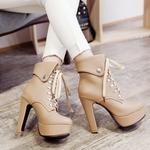 Ботинки Scaoruki Classic Platform Booties, 103 Apricot - фото 5