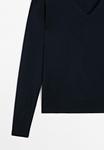 Джемпер Massimo Dutti LONG SLEEVES WITH V-NECK, Dark Blue - фото 8