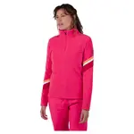 Флис Rossignol Strawpile half zip, розовый - фото
