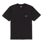 Футболка fw18 x playboy pocket tee black crossover solid color short sleeve Supreme, черный - фото