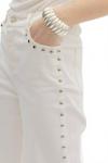 Белые брюки с заклепками Entro, белый - фото 4