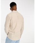 Бежевая рубашка с длинными рукавами из микса льна Only & Sons - фото 3
