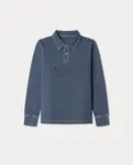 Детская рубашка-поло с длинным рукавом Hackett, синий - фото