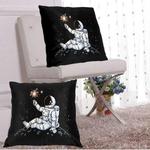 BURLOE Чехлы для подушек плед космонавт White - фото 3