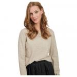 Свитер Vila Ril Long Sleeve O Neck, бежевый - фото 4