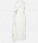 Свадебное платье Edith с драпировкой из крепа миди Roksanda, слоновая кость - фото