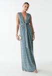 Платье BWLDR GISELLA MAXI, Teal Palms/Turquoise - фото 2