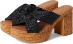 Сандалии Seychelles Adorned Raffia Slide Sandal, черный - фото