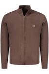 Мужской кардиган Norway 1963 на молнии с логотипом бренда, коричневый - фото