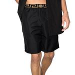 Шорты Greca с каймой VERSACE, черный - фото 4