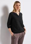 Топ Street One SPLIT NECK, Schwarz/Black - фото 4