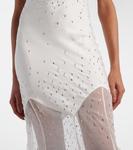 Украшенное прозрачное платье Rabanne, Natural White - фото 5