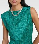 Топ samia из смесового шелка Isabel Marant, зеленый - фото 4