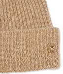 Шапка женская Tommy Hilfiger кашемировая с монограммой, бежевый - фото 4