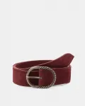 Кожаный ремень Tintoretto, бордовый - фото
