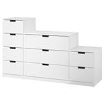 Комод с 9 ящиками NORDLI IKEA, 160x99 см, белый - фото