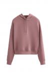 Худи OYSHO BOXY WITH BRUSHED MODAL, Mauve - фото 7