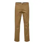 Брюки чинос Selected Slim Miles Flex, коричневый - фото 3