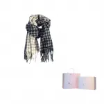 Шарф из полиэстера плюш унисекс WARRIOR, темно-синий синий - фото