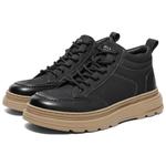 Ботинки мужские черные/желтые/коричневые BELLE, камуфляжные на флисовой подкладке - фото 6