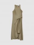 Макси-платье из драпа micah Reiss, хаки - фото 3