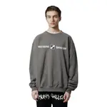 Свитшот с принтом логотипа WE11DONE, графитово-серый - фото 4