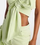 Джинсовый топ с бантом Blumarine, Nile Green - фото 5
