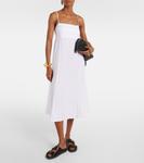 Платье миди из льна Stephie Velvet, белый - фото 2
