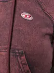 Укороченное джинсовое худи Diesel, красный - фото 5