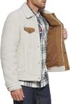 Мужская куртка Levi's Sherpa Trucker, Cream/Brown - фото 3
